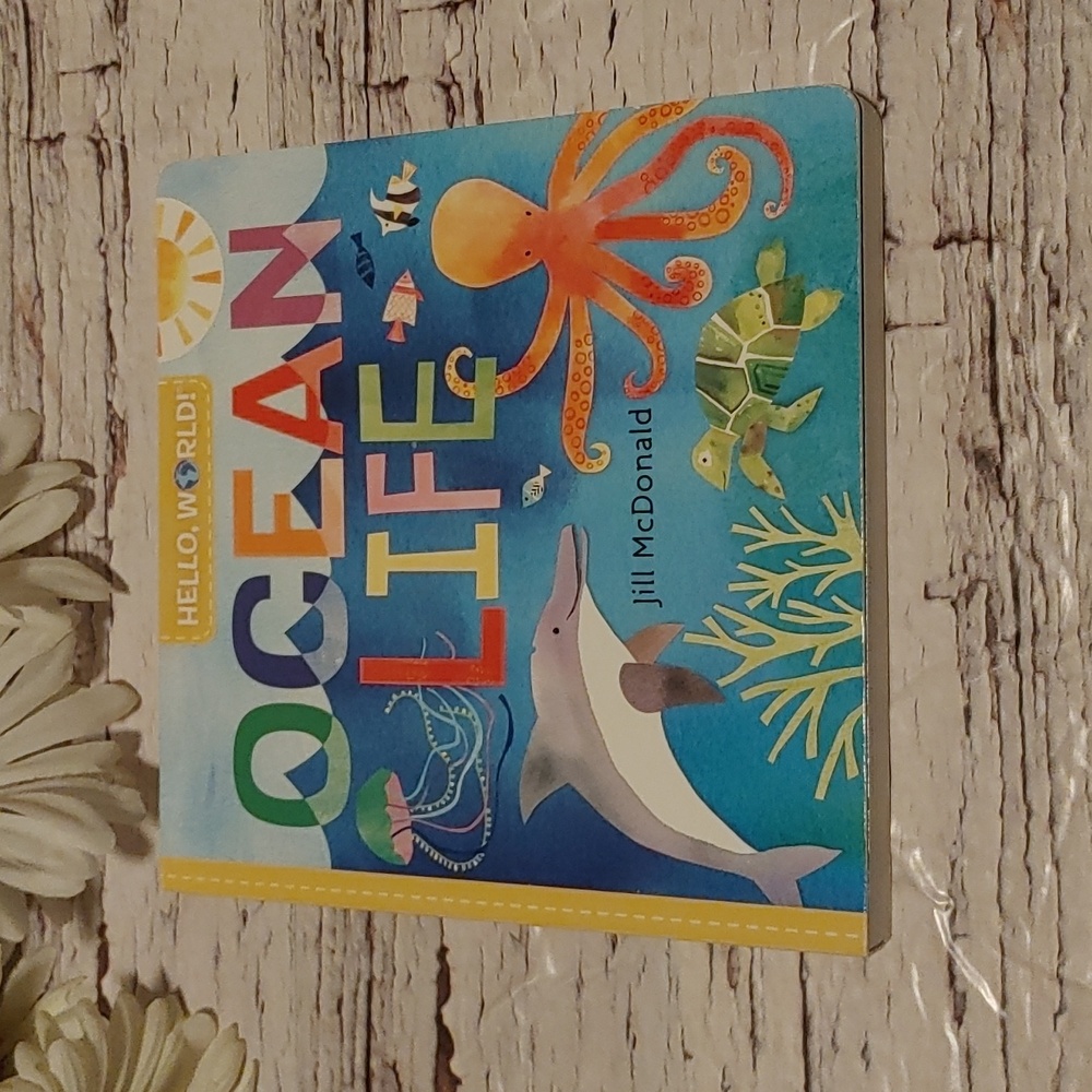 3/$13 Ocean Life kids babies board book by Jill McDonald
